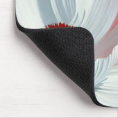 Rote und weiße Pflaumen Mousepad (Ecke)