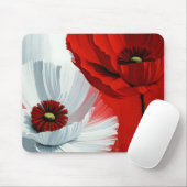 Rote und weiße Pflaumen Mousepad (Mit Mouse)