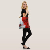 Rote und weiße Pflaumen Tasche (Am Model)