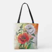 Rote und weiße Pflaumen Tote Bag Blume Tasche (Rückseite)