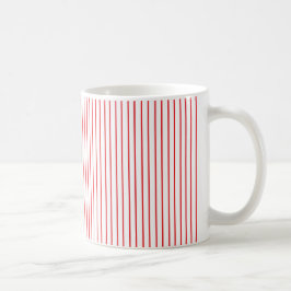 Rote und weiße Pinstripe-Tasse Kaffeetasse
