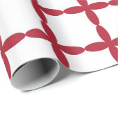 Rote und weiße Plätze Geschenkpapier (Rolleneckpunkt)
