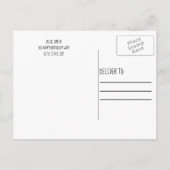 Rote und weiße Polka Dot Birthday Foto Einladung (Rückseite)