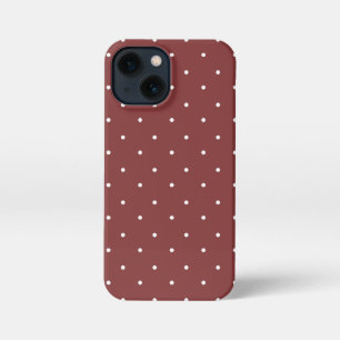 Rote und weiße Polka Dots Telefonfälle in der Tosk iPhone 13 Mini Hülle