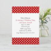 Rote und weiße Polka-Punkt-Druck-Party Einladung (Stehend Vorderseite)