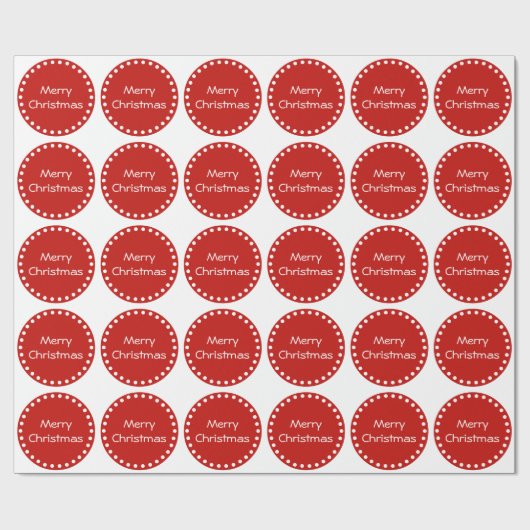 Rote und weiße Polka-Punkt-personalisierte Geschenkpapier (Flach)