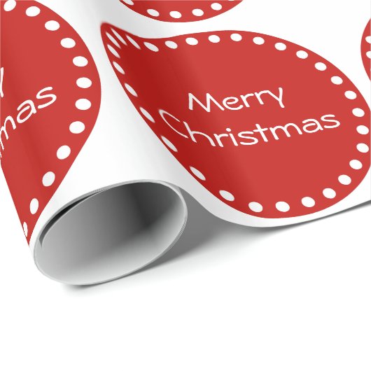 Rote und weiße Polka-Punkt-personalisierte Geschenkpapier (Rolleneckpunkt)