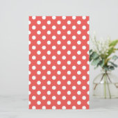Rote und weiße Polka-Punkte Briefpapier (Stehend Vorderseite)