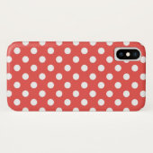 Rote und weiße Polka-Punkte Case-Mate iPhone Hülle (Rückseite (Horizontal))