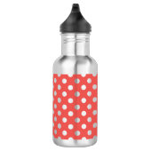 Rote und weiße Polka-Punkte Edelstahlflasche (Rechts)