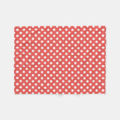 Rote und weiße Polka-Punkte Fleecedecke (Vorderseite (Horizontal))