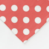Rote und weiße Polka-Punkte Fleecedecke (Ecke)