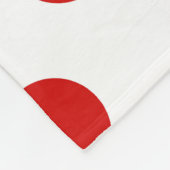 Rote und weiße Polka-Punkte Fleecedecke (Ecke)