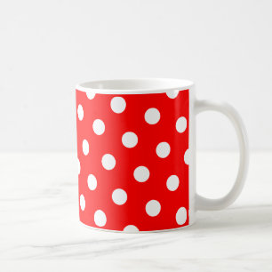 Rote und weiße Polka-Punkte Kaffeetasse