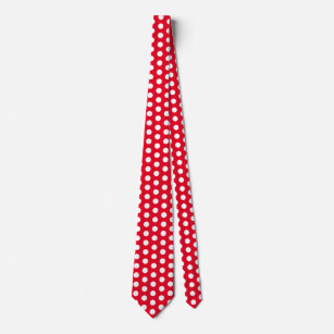 Rote und weiße Polka-Punkte Krawatte