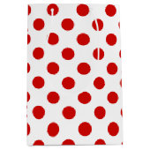 Rote und weiße Polka-Punkte Mittlere Geschenktüte (Vorderseite)