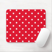 Rote und weiße Polka-Punkte Mousepad (Mit Mouse)
