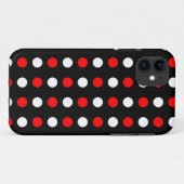 Rote und weiße Polka-Punkte-Muster Case-Mate iPhone Hülle (Rückseite (Horizontal))