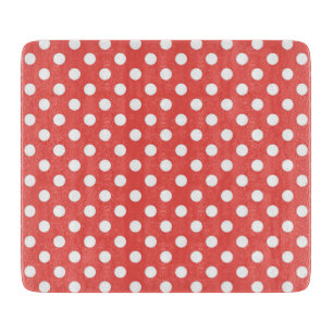 Rote und weiße Polka-Punkte Schneidebrett