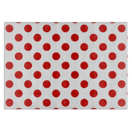 Rote und weiße Polka-Punkte Schneidebrett