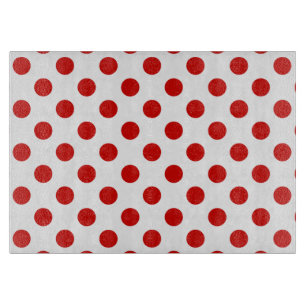 Rote und weiße Polka-Punkte Schneidebrett