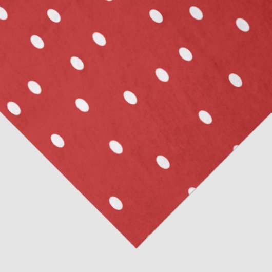 Rote und weiße Polka-Punkte Seidenpapier (Ausschnitt)