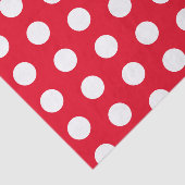 Rote und weiße Polka-Punkte Seidenpapier (Ausschnitt)