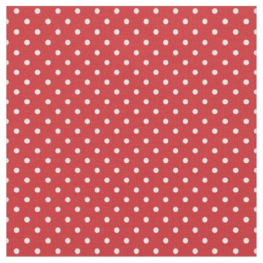 Rote und weiße Polka-Punkte Stoff (Nahaufnahme)