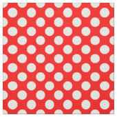 Rote und weiße Polka-Punkte Stoff (Muster)