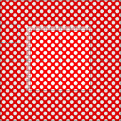 Rote und weiße Polka-Punkte Stoff (Kachel)