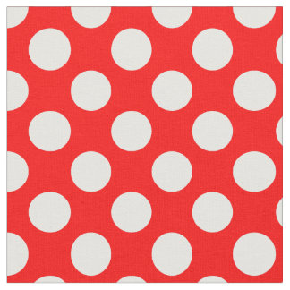 Rote und weiße Polka-Punkte Stoff