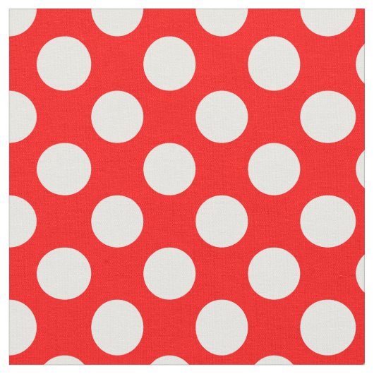Rote und weiße Polka-Punkte Stoff (Nahaufnahme)