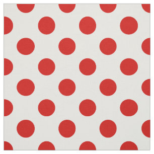 Rote und weiße Polka-Punkte Stoff