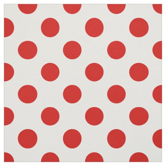 Rote und weiße Polka-Punkte Stoff (Muster)