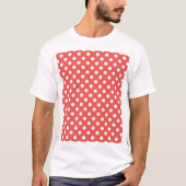 Rote und weiße Polka-Punkte T-Shirt (Vorderseite)