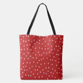 Rote und weiße Polka-Punkte Tasche (Rückseite)