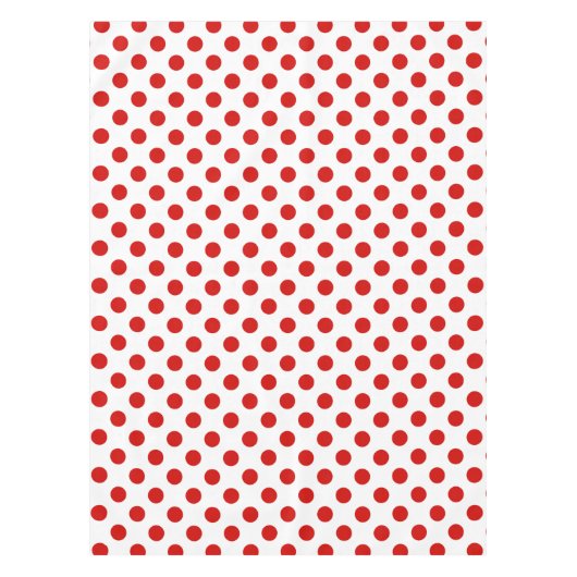 Rote und weiße Polka-Punkte Tischdecke (Vorderseite)