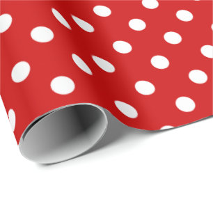 Rote und weiße Polka Punkte Weihnachtsverpackung Geschenkpapier