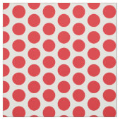 Rote und weiße Polka punktiertes Gewebe Stoff (Muster)