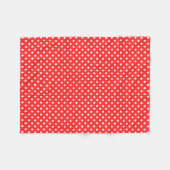 Rote und weiße Polkapunktmuster-Fleecedecke Fleecedecke (Vorderseite (Horizontal))