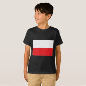 Rote und weiße polnische Flagge T-Shirt (Vorne ganz)
