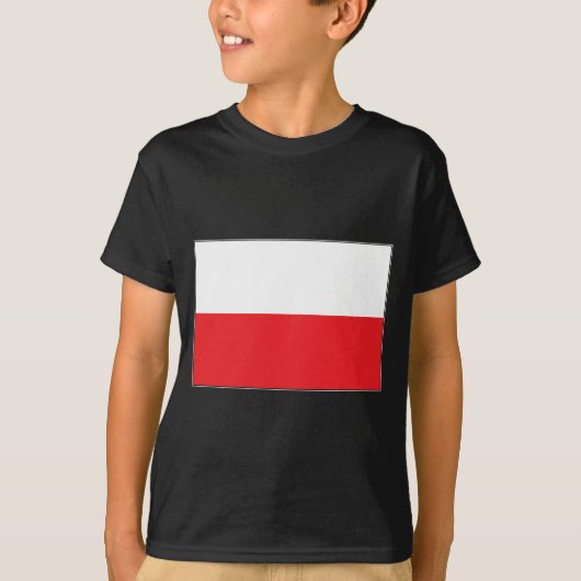 Rote und weiße polnische Flagge T-Shirt (Vorderseite)