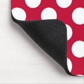 Rote und weiße Punkte Mousepad (Ecke)