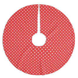 Rote und weiße Punkte - Weihnachtsbaumrock Polyester Weihnachtsbaumdecke