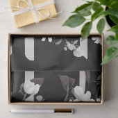 Rote und weiße Pupien auf der schwarzen Decodipage Seidenpapier (Geschenk)