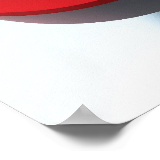 Rote und weiße Puzzleteile, zweite Liebe Poster (Ecke)