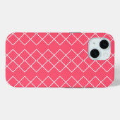 Rote und weiße Quadrate Case-Mate iPhone Hülle (Rückseite (Horizontal))