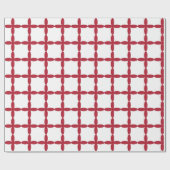 Rote und weiße Quadrate Geschenkpapier (Flach)