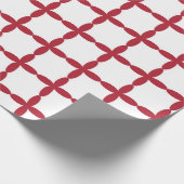 Rote und weiße Quadrate Geschenkpapier (Ecke)