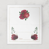 Rote und weiße Quinceñera Platzkarte (Außenseite Aufgefaltet)